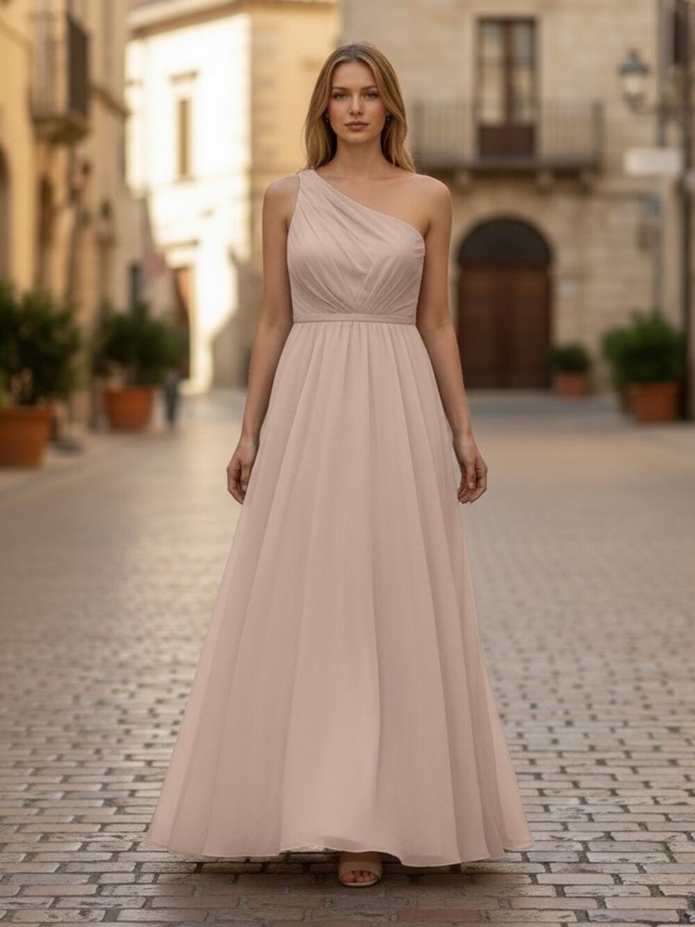MUMU Women’s Medium Soft Pink Maxi Dress